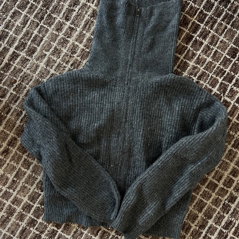 NA-KD Gray Zip Cardigan